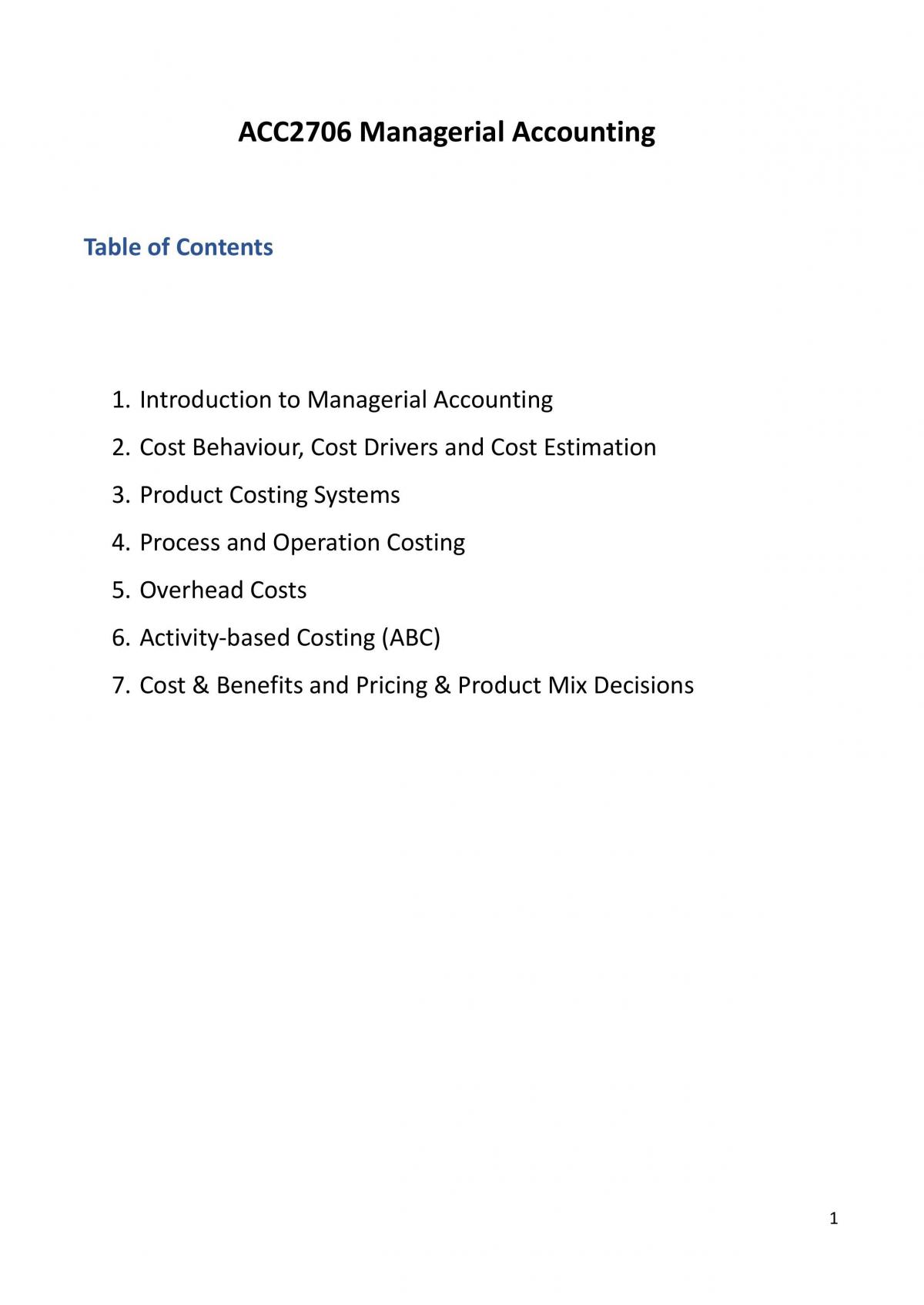 ACC2706 Full set of summary notes - Page 1