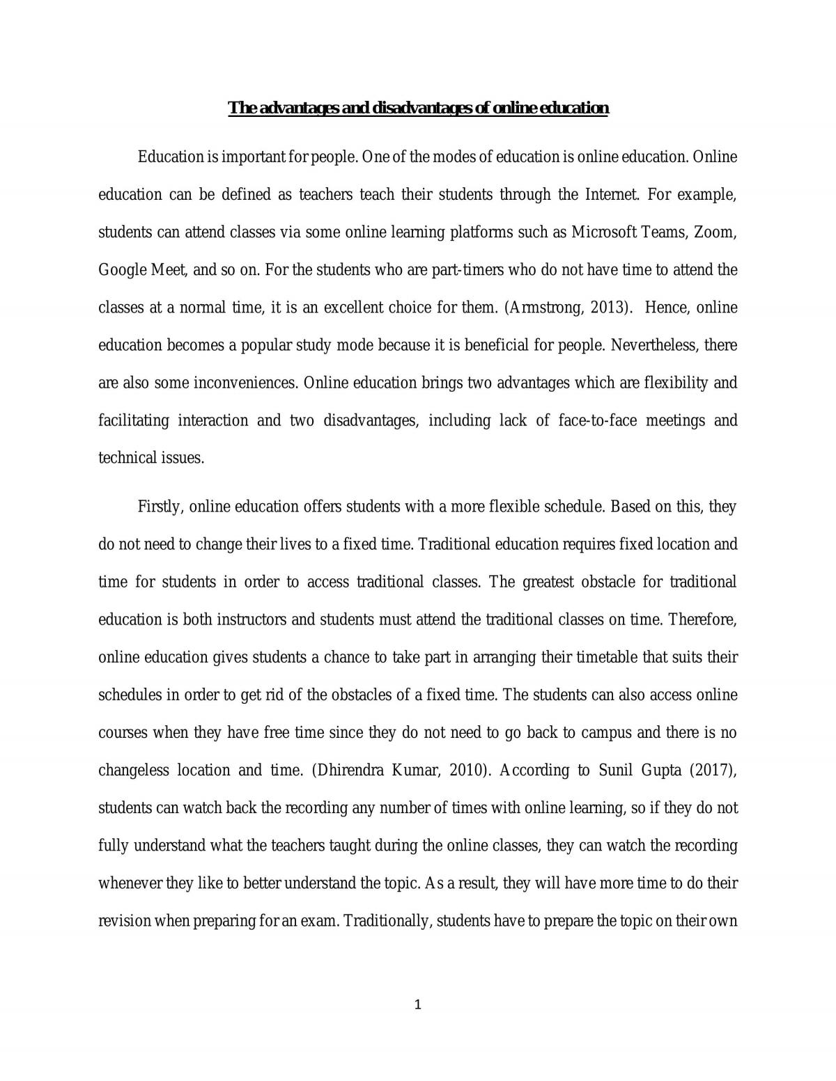 Online education - Page 1