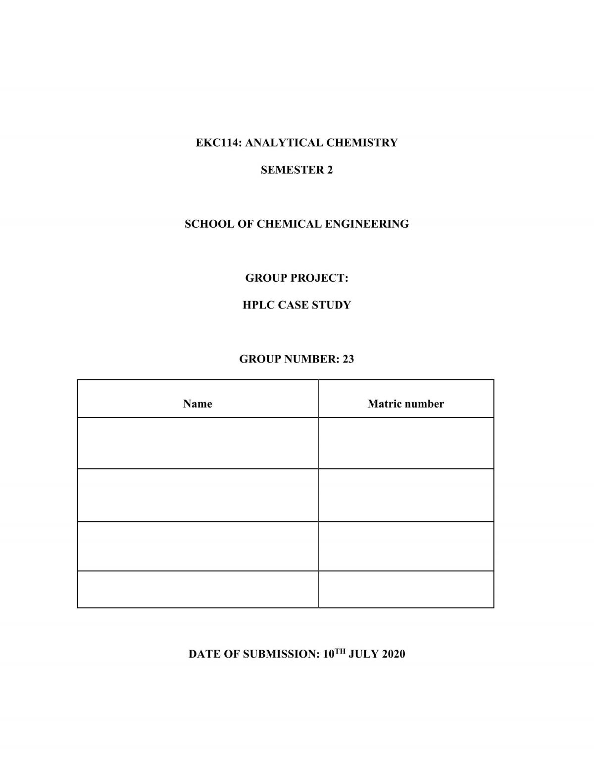 HPLC Case Study - Page 1