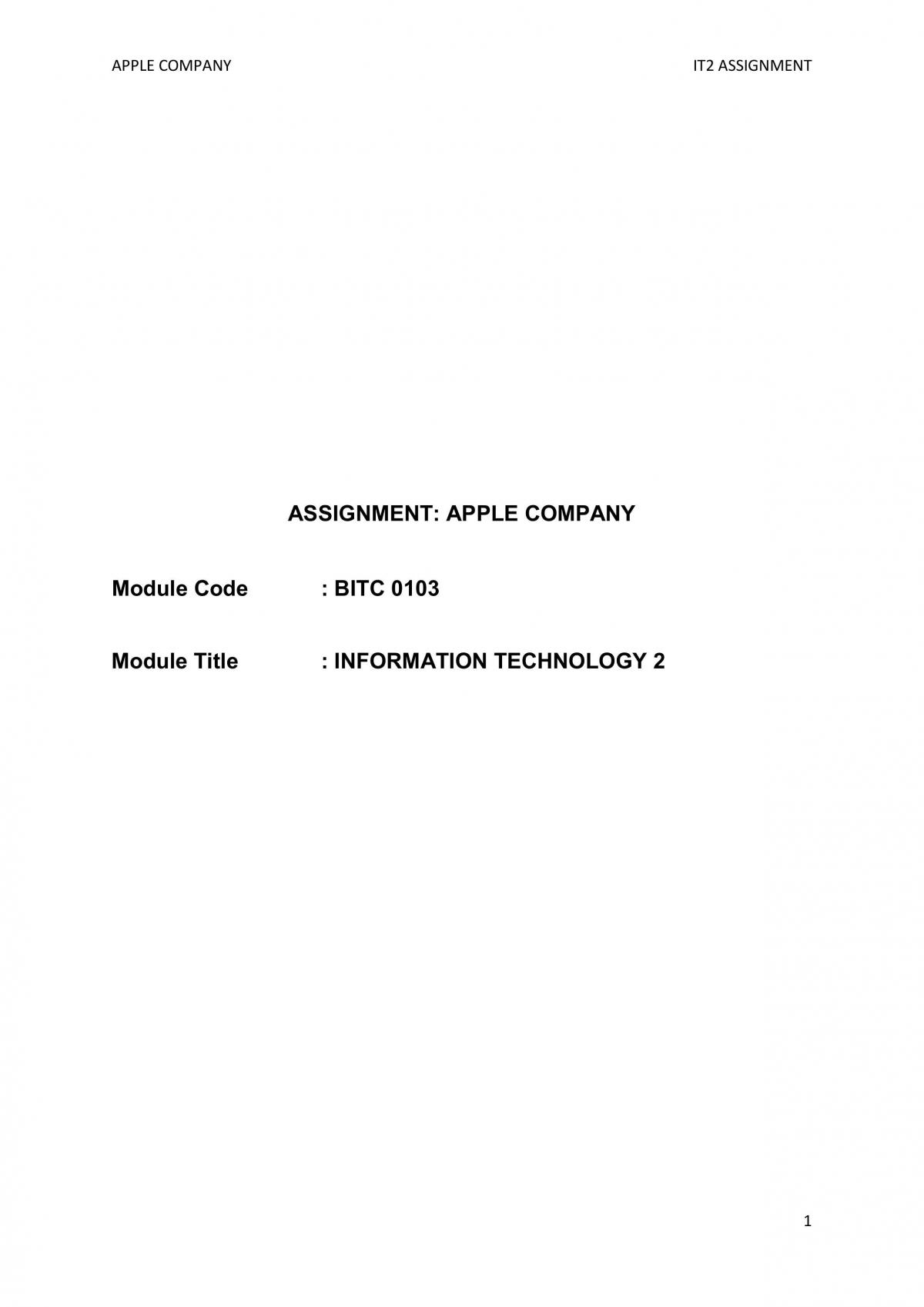 Apple company  - Page 1