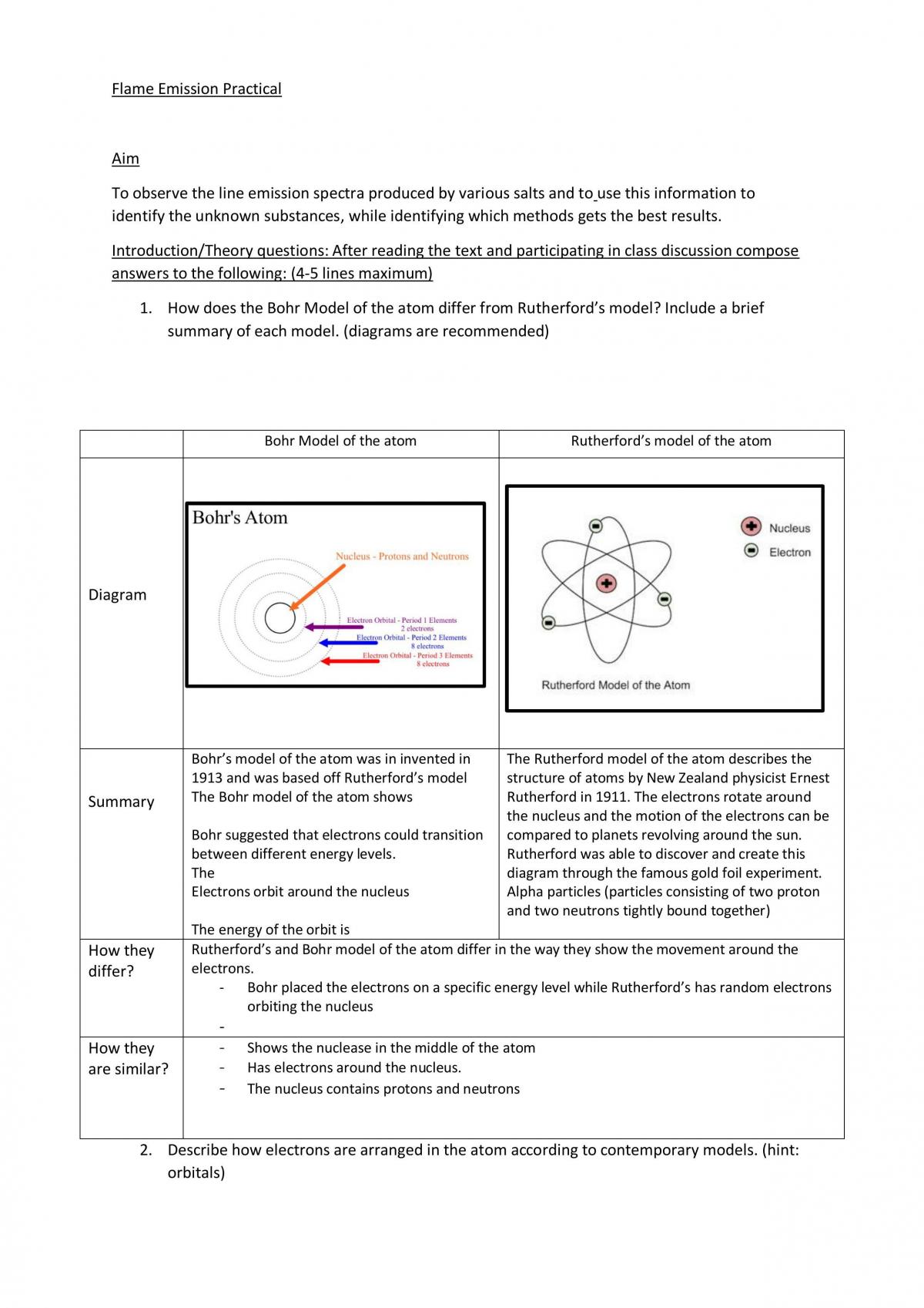 Flame Emission Practical - Page 1