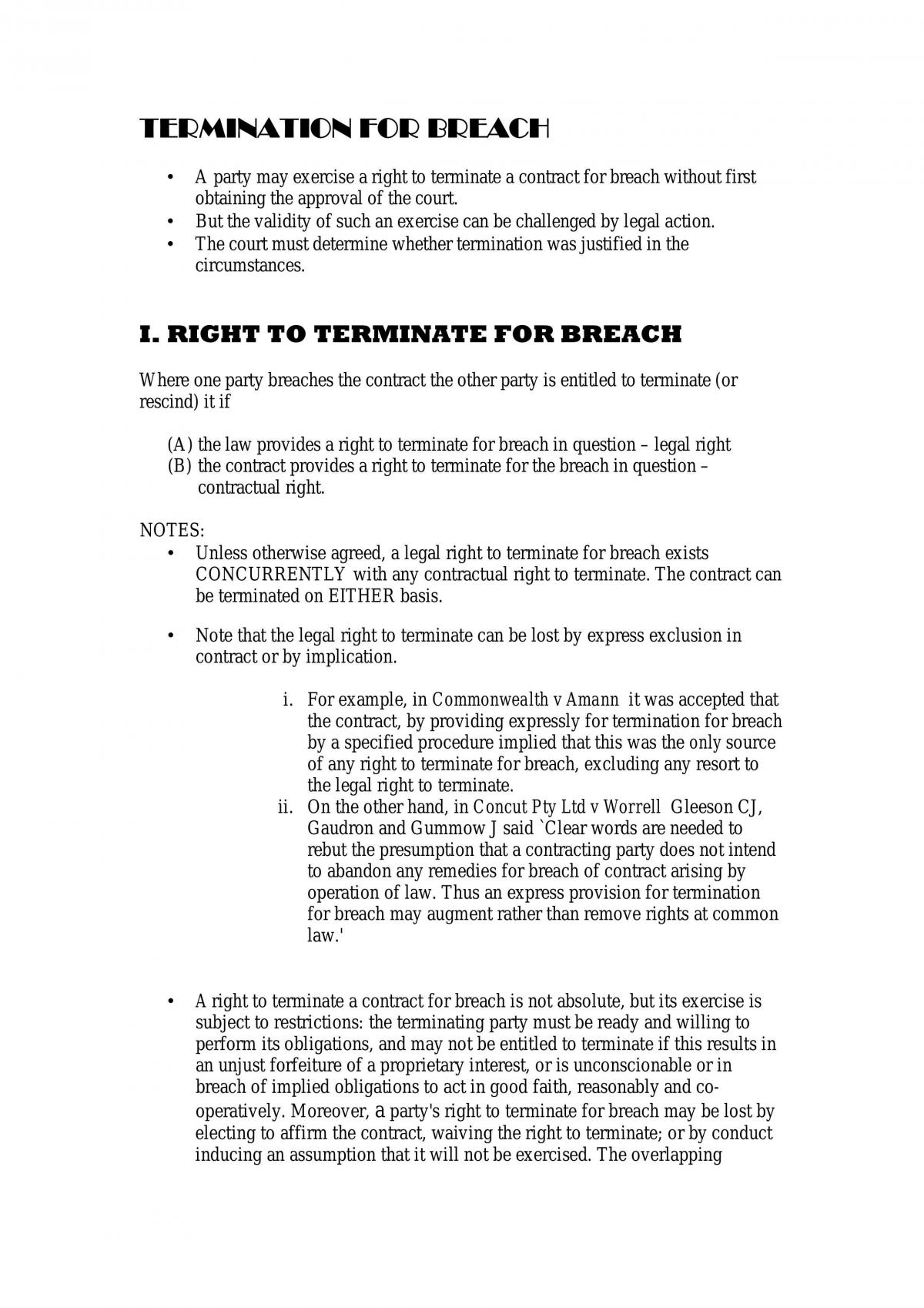 Contracts Notes - Page 1