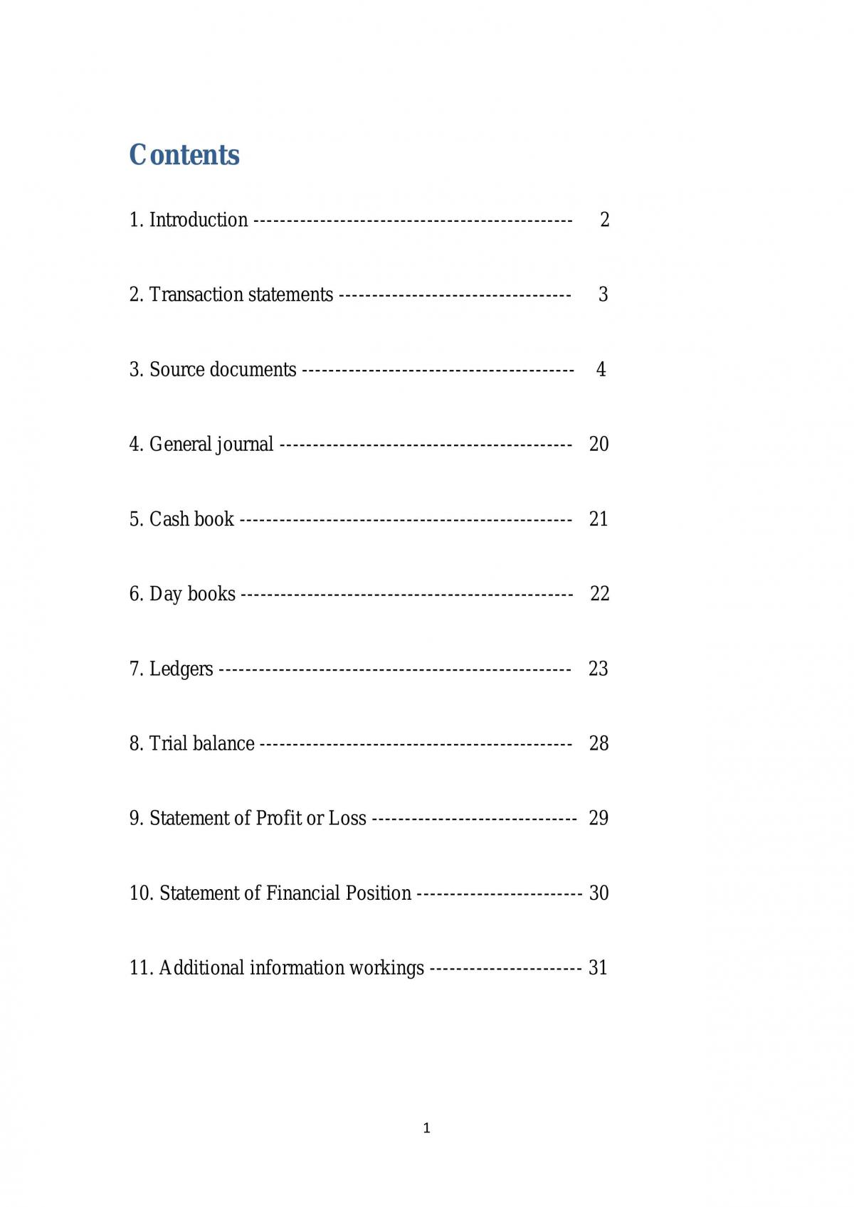 Accounting cycle - Page 1
