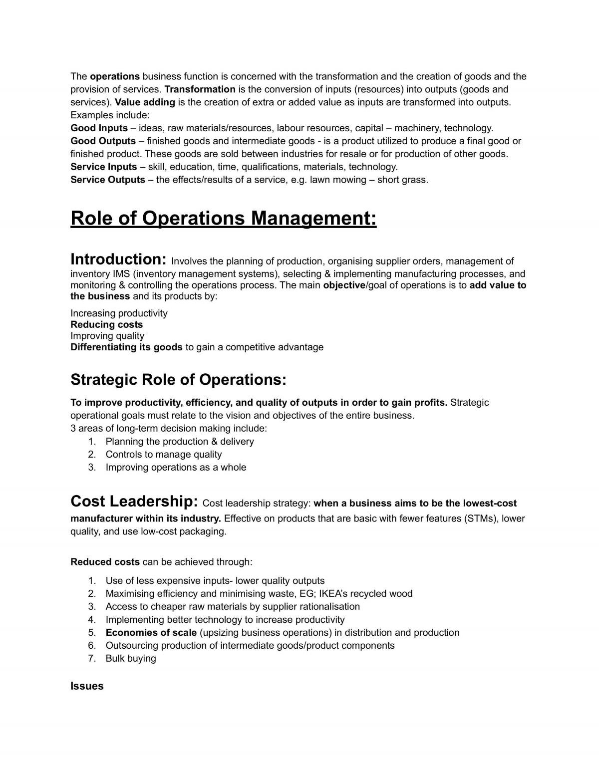 Business Studies Notes - Page 1
