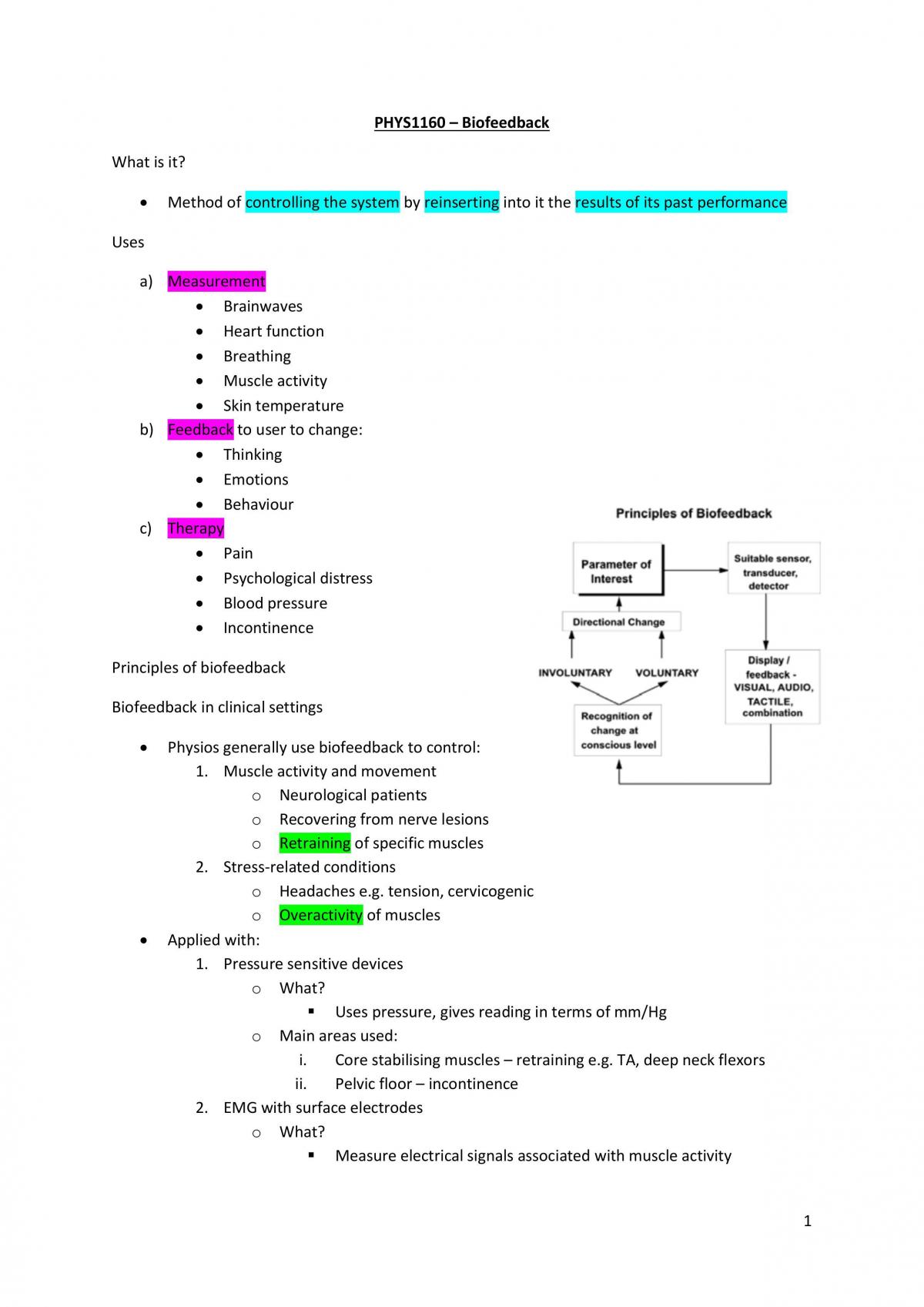 PHYS1160 - Compiled Notes - Page 1