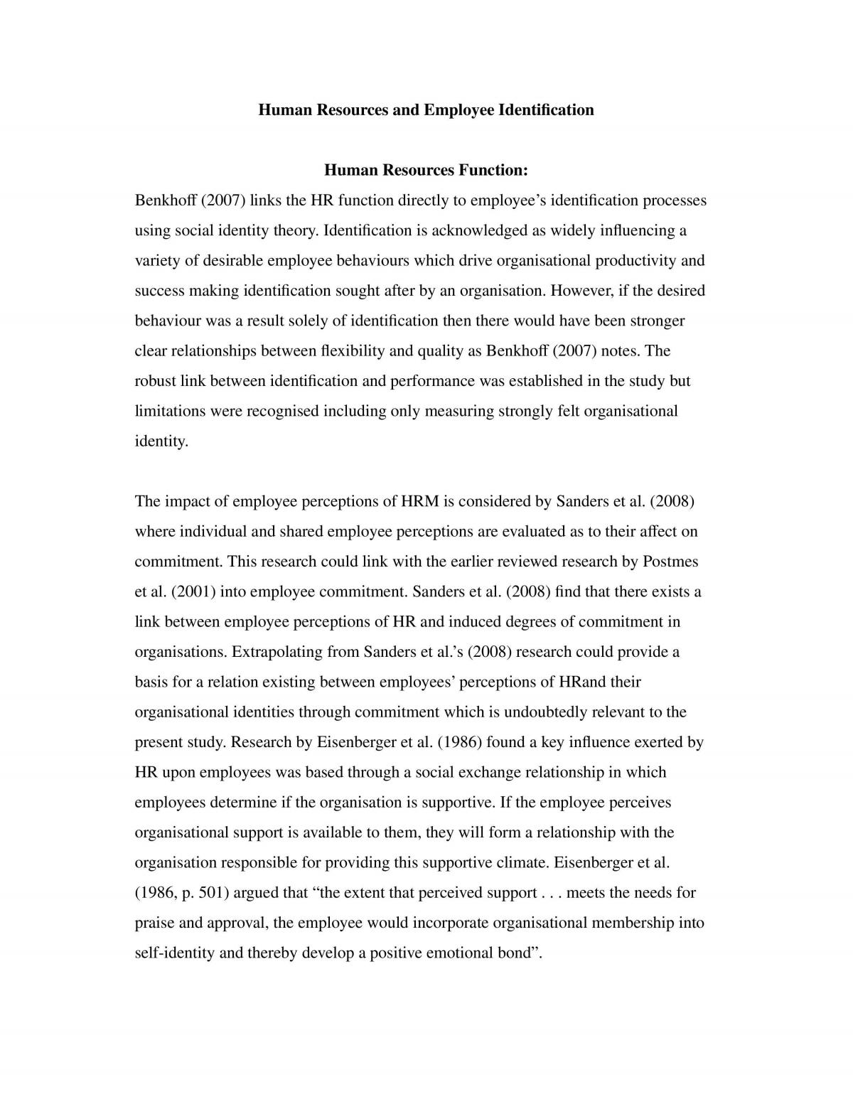 Human Resources and Employee Identification - Page 1