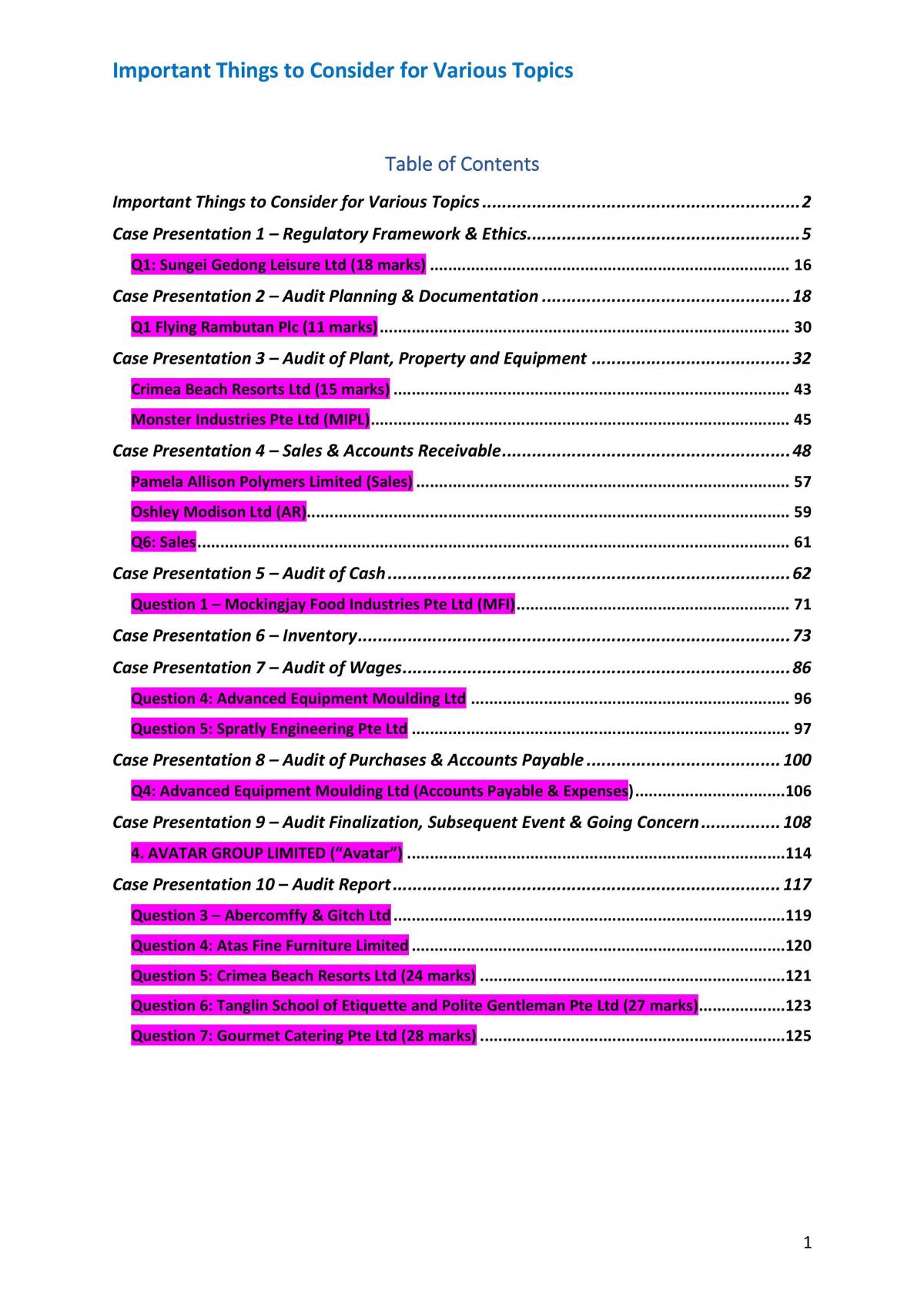 ACC3701 Notes - Page 1