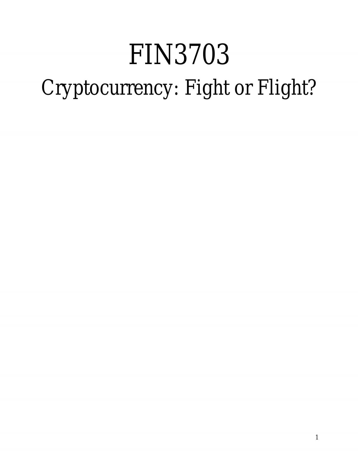 FIN3703 - Cryptocurrency - Page 1