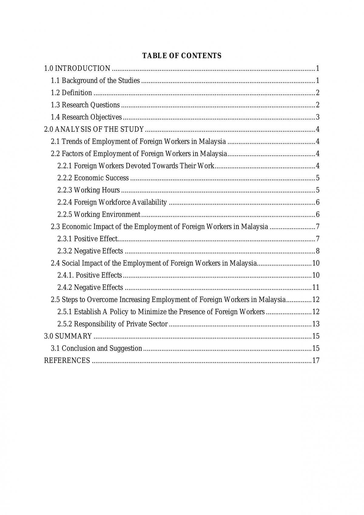 The issues and implications of foreign workers in Malaysia - Page 1