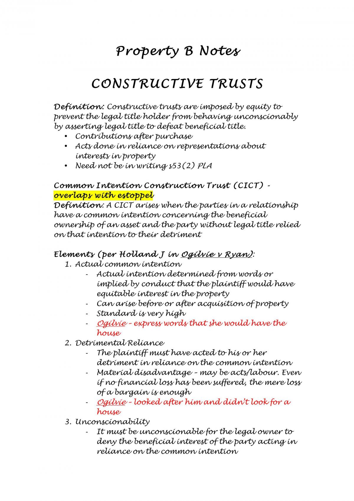 Property B Study Notes - Page 1