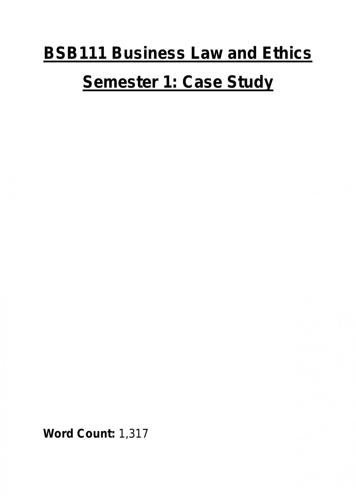 solved case study on business ethics pdf