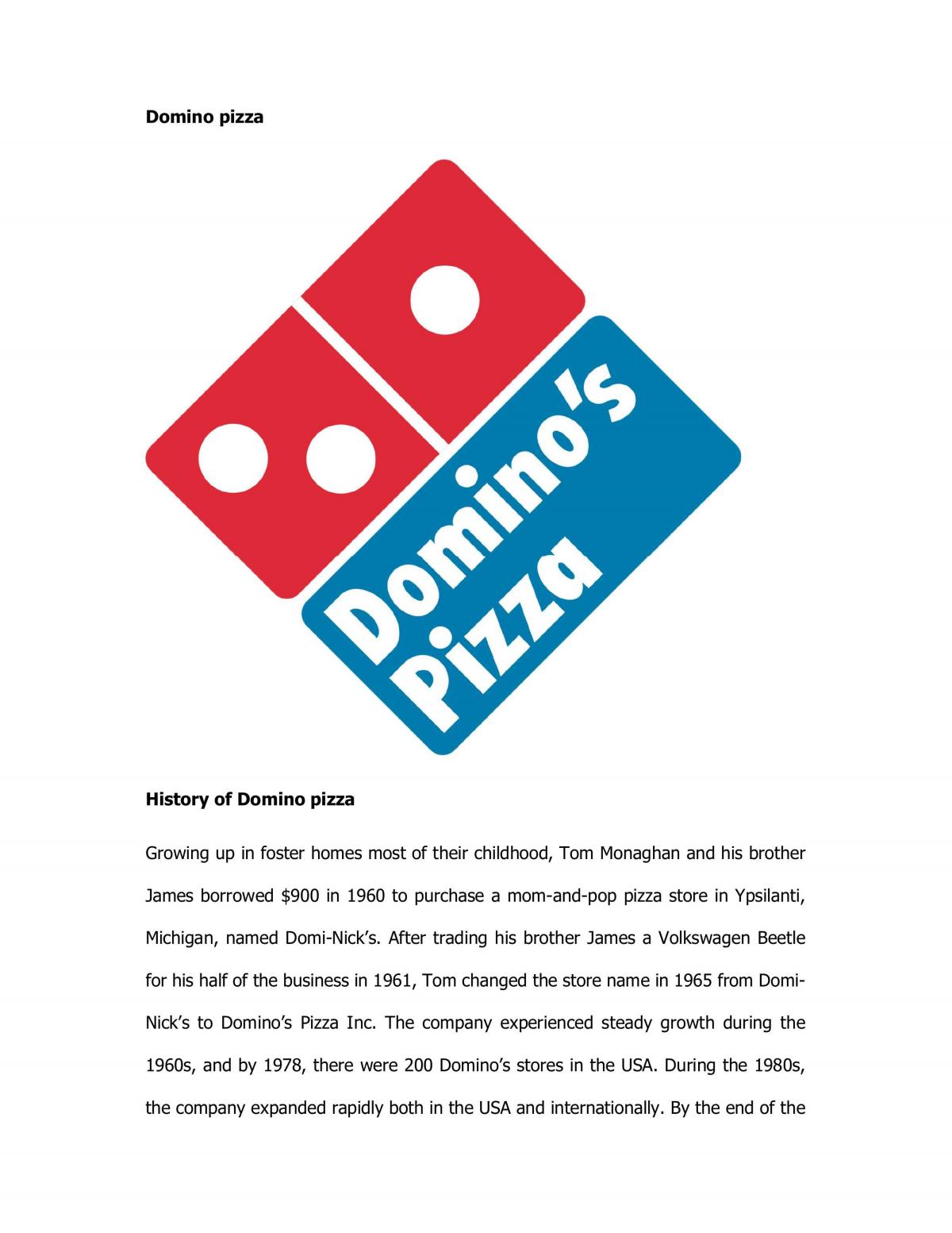 Analysis of Dominos - Page 1