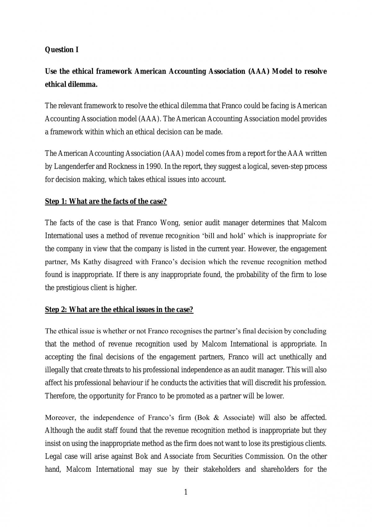 Audit 2 Assignment - Page 1