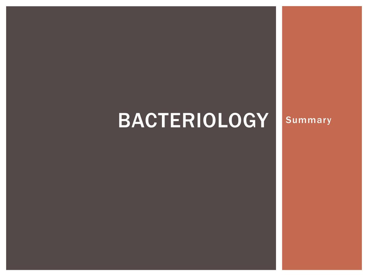 Bacteriology Study Notes - Page 1