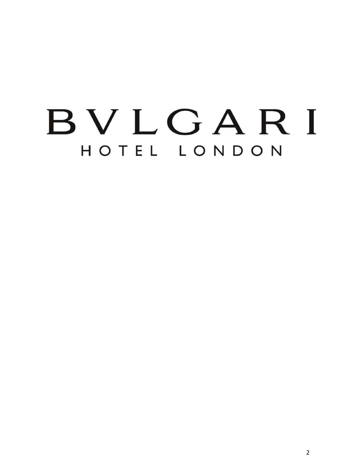 Analysis of Bulgari Hotel  - Page 1
