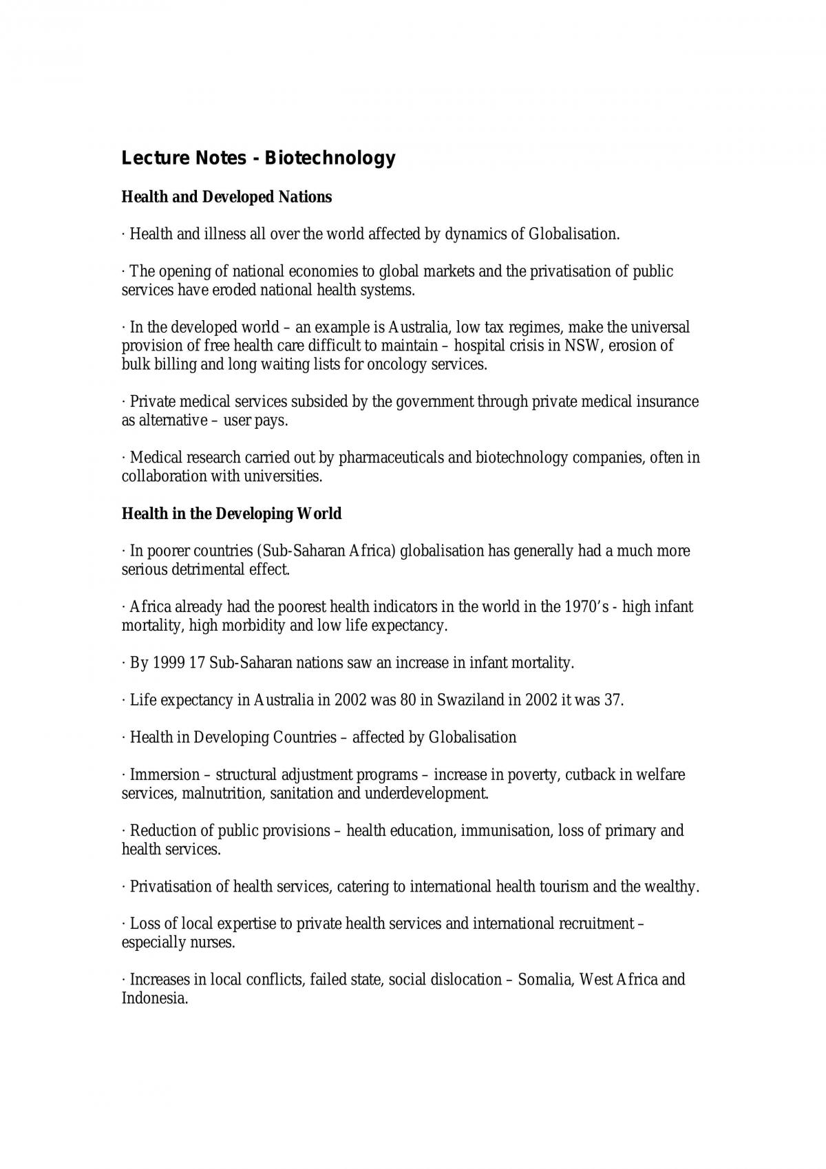 Biotechnology Notes - Page 1