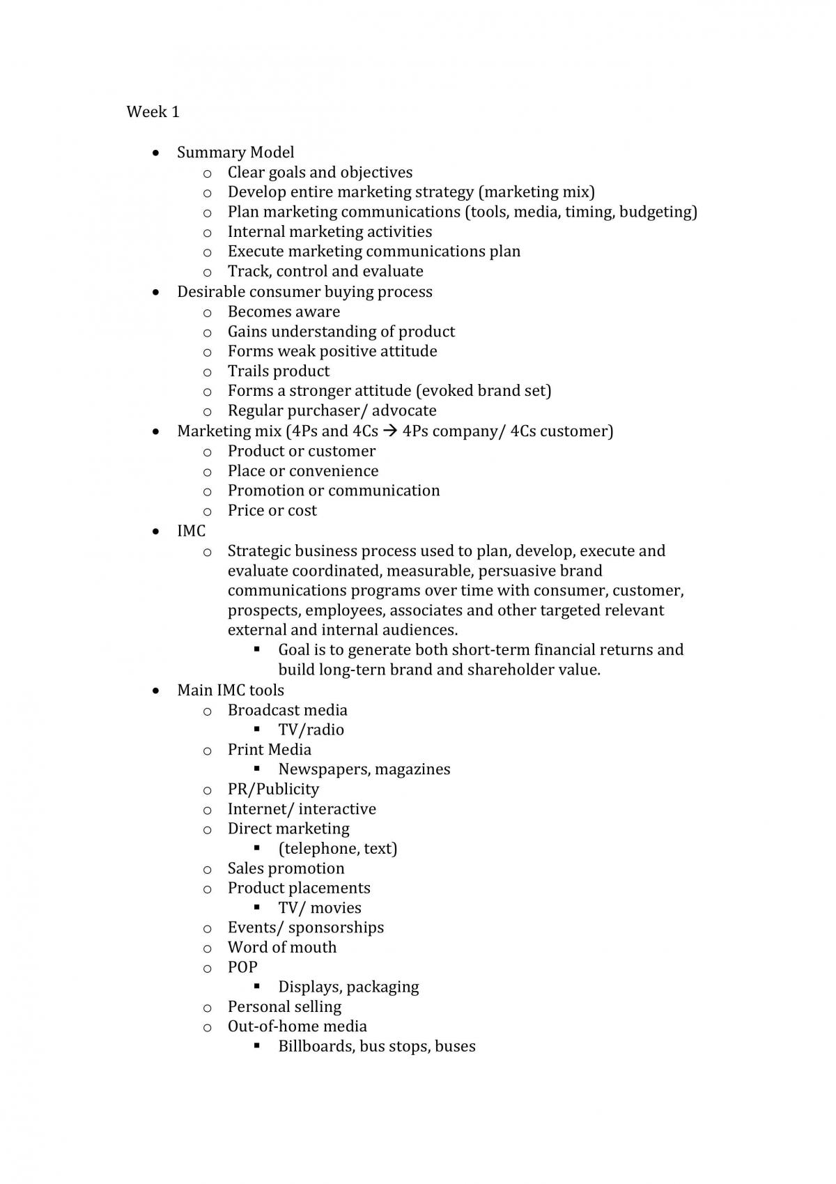 Marketing Communication Complete Notes - Page 1