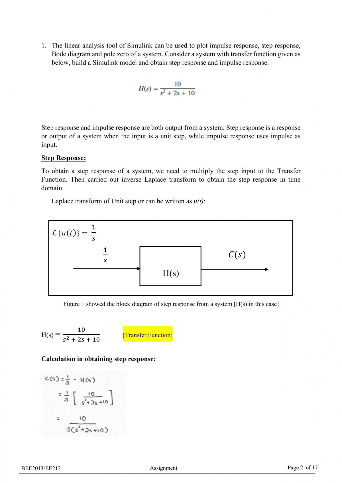 Assignment Circuit Theory II - Page 1
