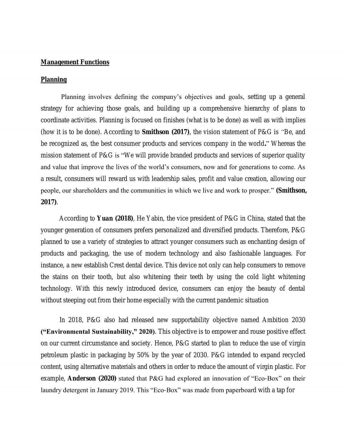 Management Functions  - Page 1