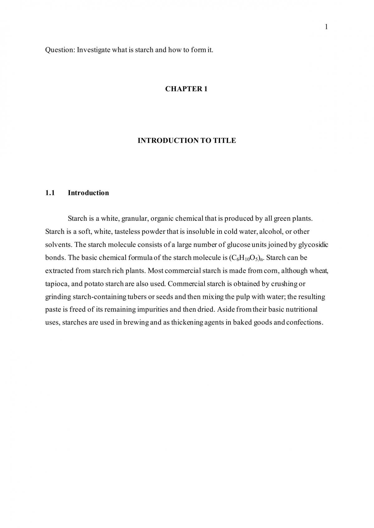 Starch Essay - Page 1