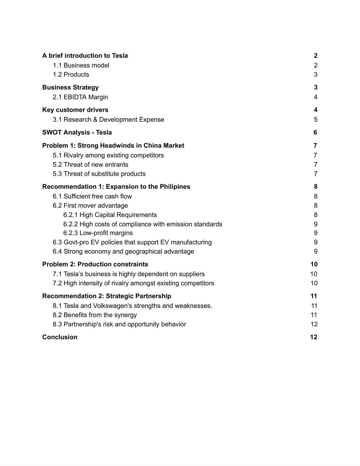 AB3601 Case study on Tesla - Page 1
