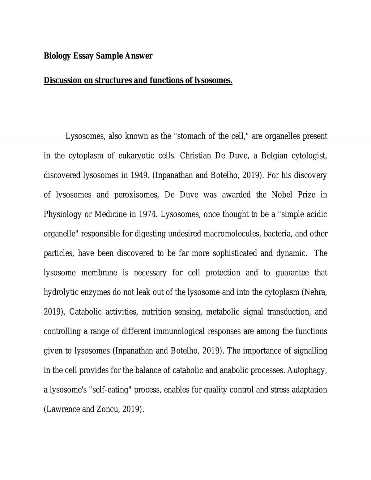 Structures and functions of lysosomes - Page 1