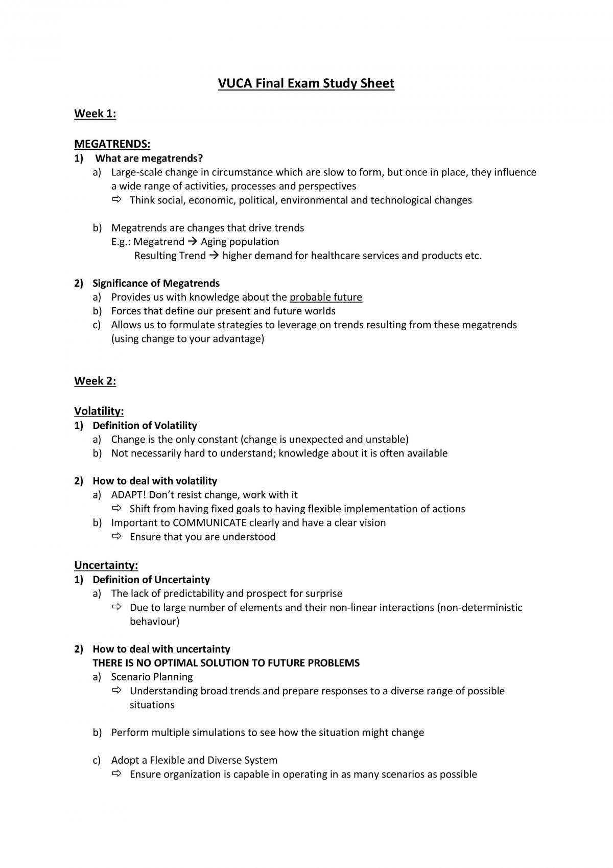 VUCA Condensed notes - Page 1