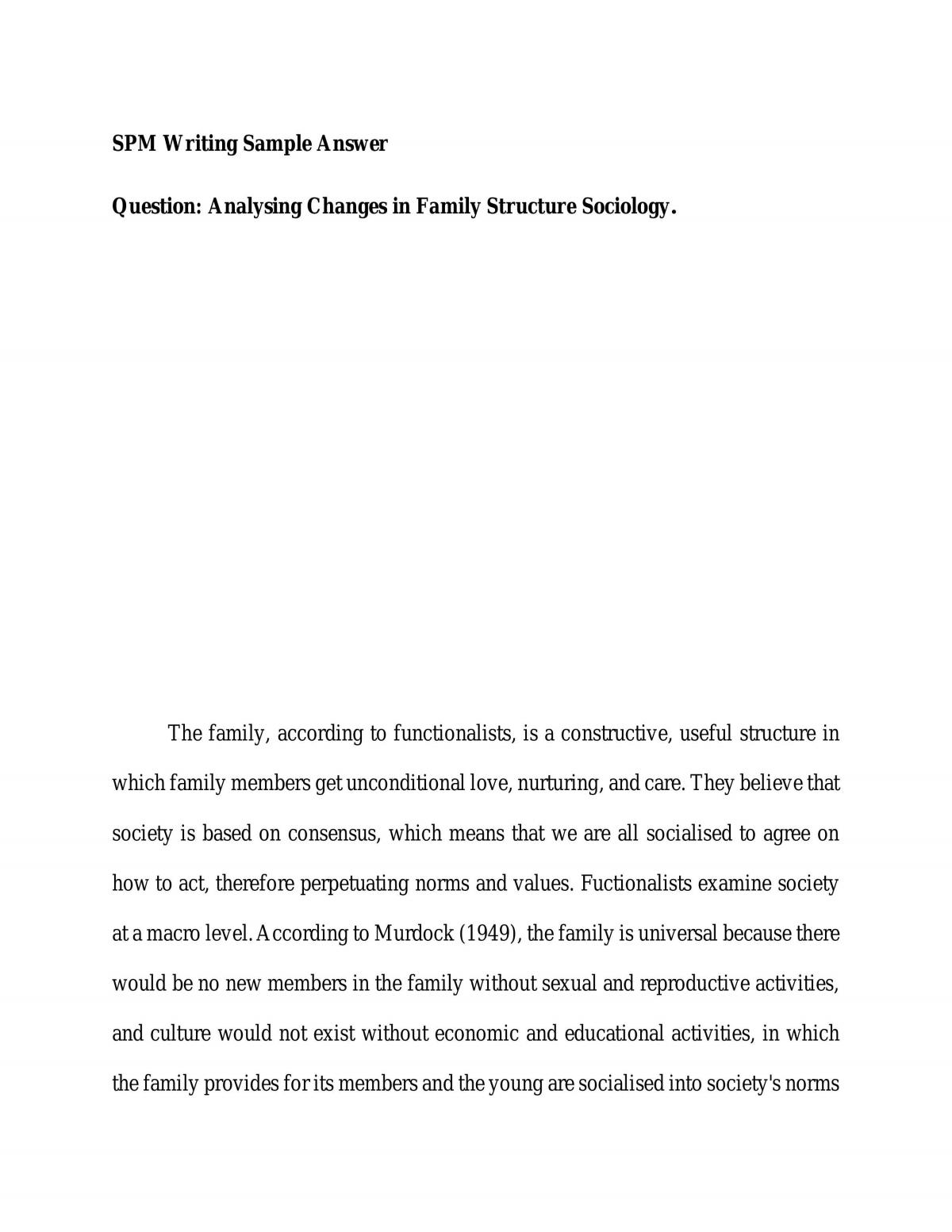 Analysis changes in family structure sociology  - Page 1