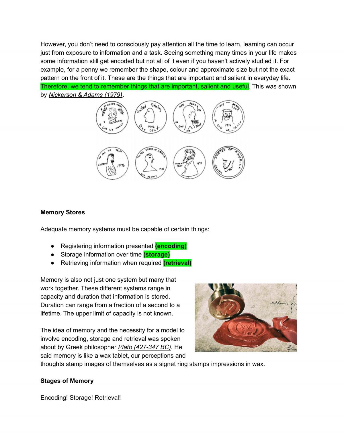 Memory Notes (Memory and Decision) - Page 2