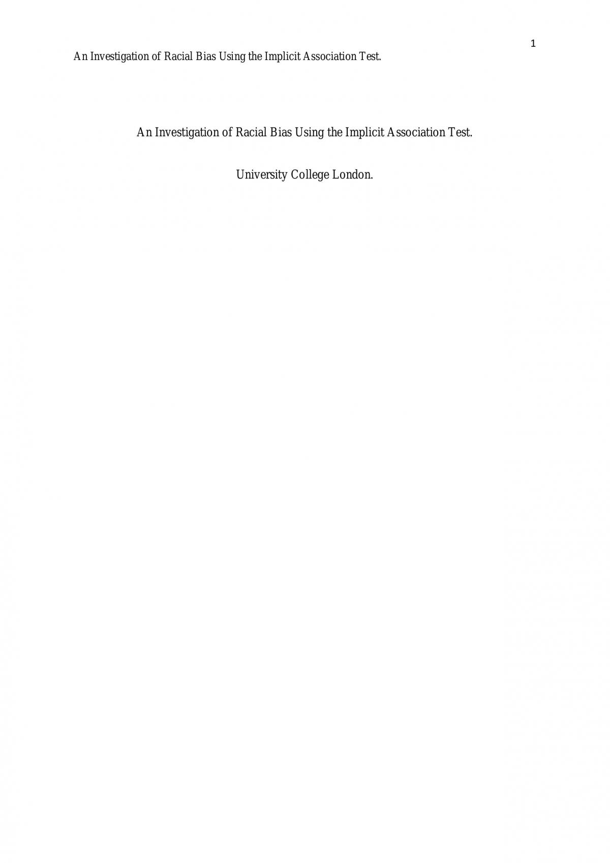 Lab Report - Bias - Page 1