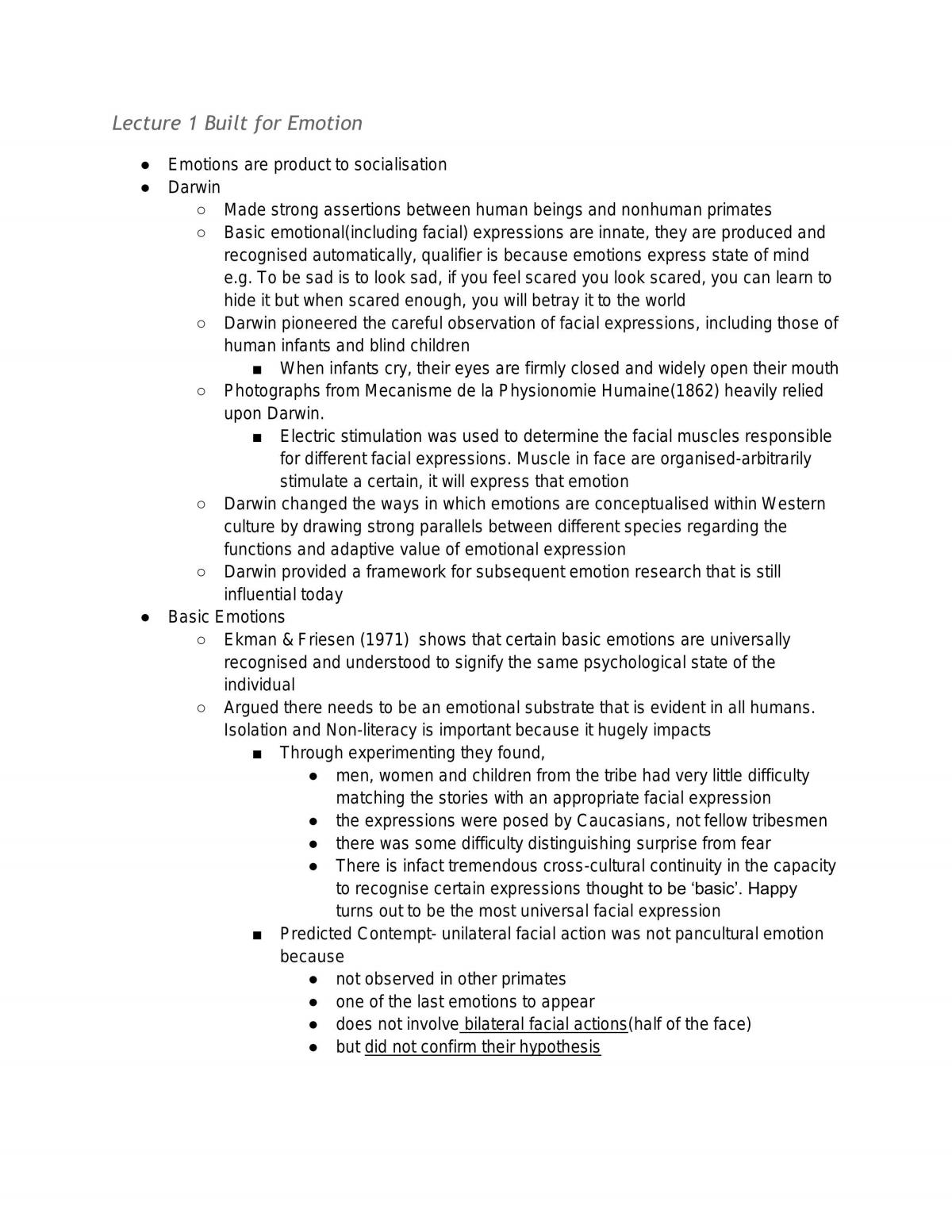 Emotions topic from psyc1002 - Page 1
