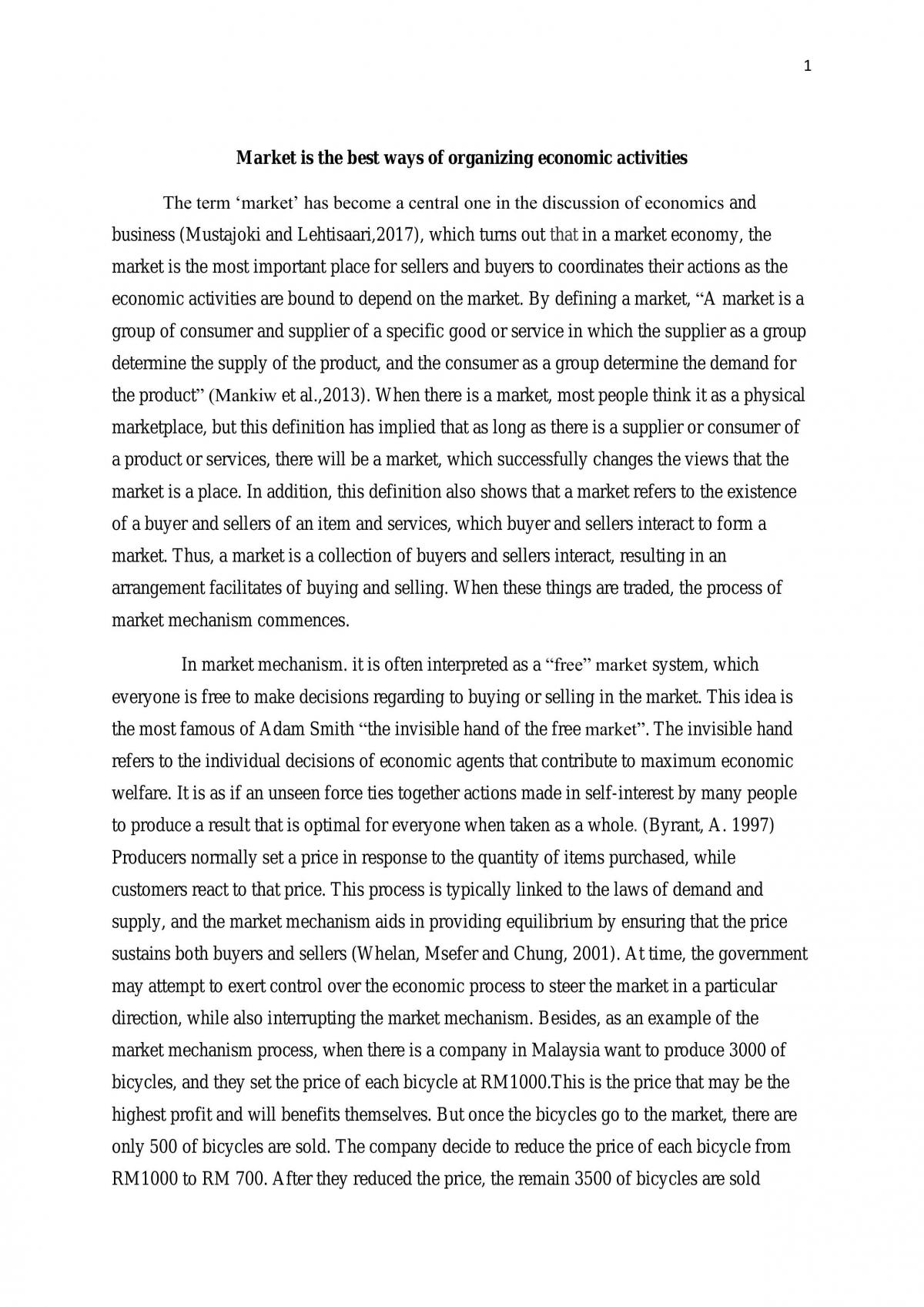 ECO101 Assignment 1 - Page 1