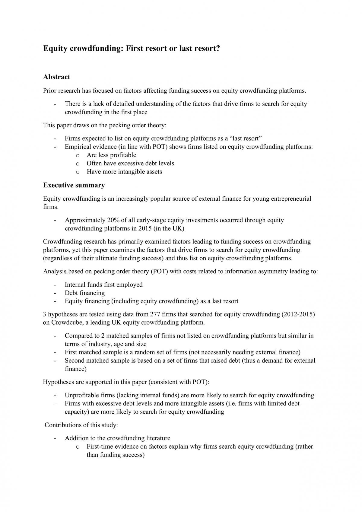 Equity Crowdsourcing Report - Page 1