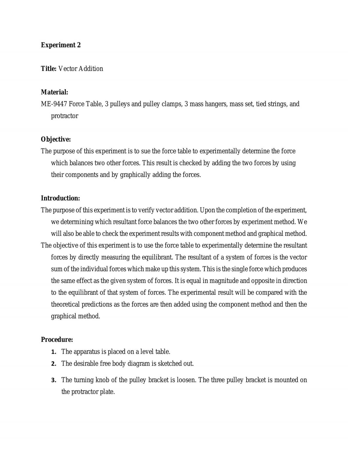  Vector Addition - Page 1