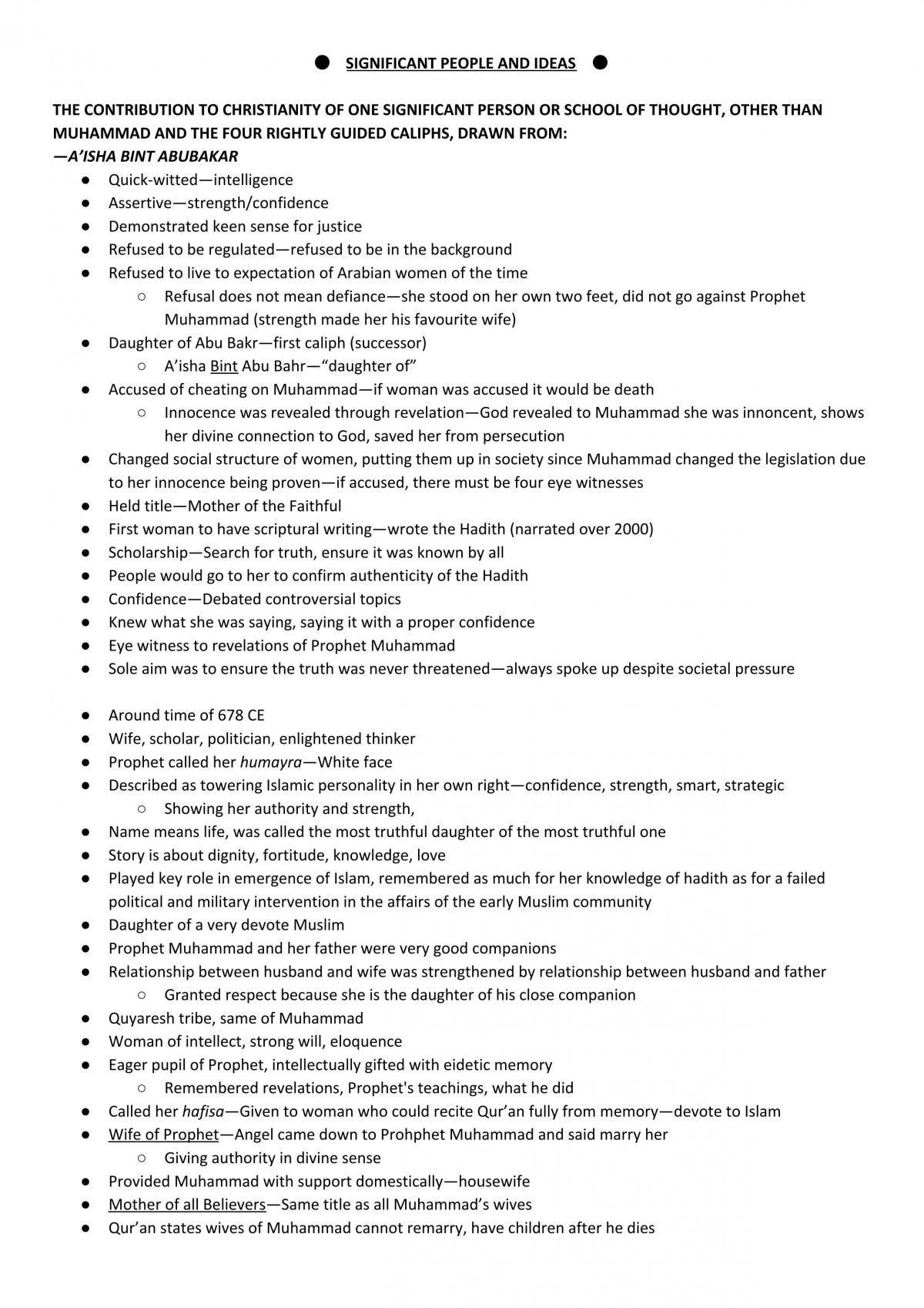 SOR 1 HSC Complete - Islam Notes - Page 1