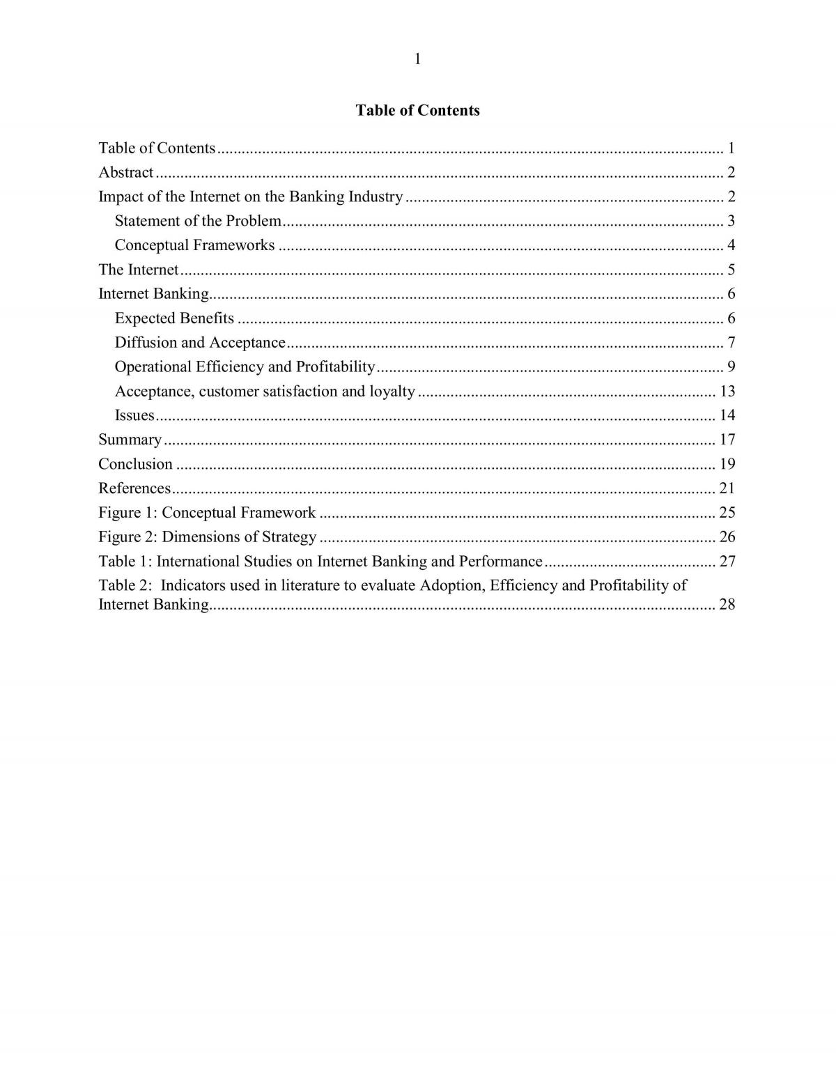 Impact of the Internet on the Banking Industry - Page 1