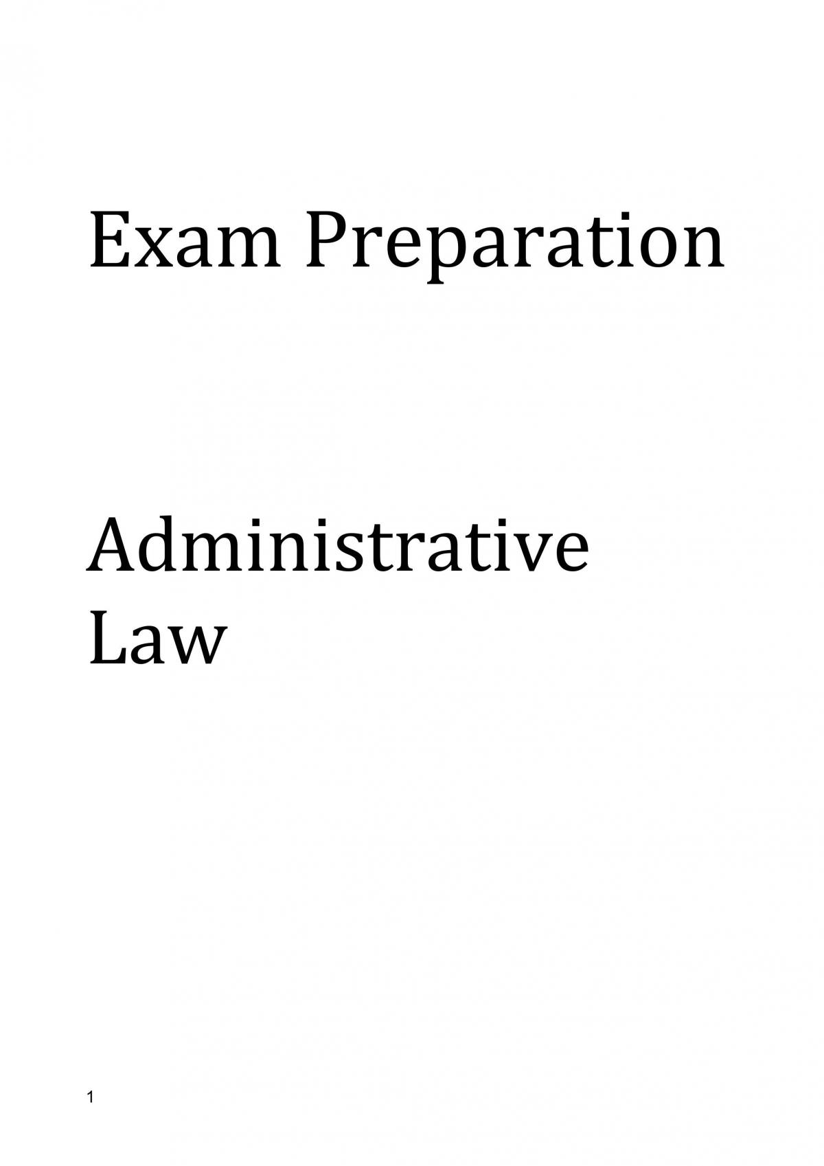 Administrative Law Summary - Page 1