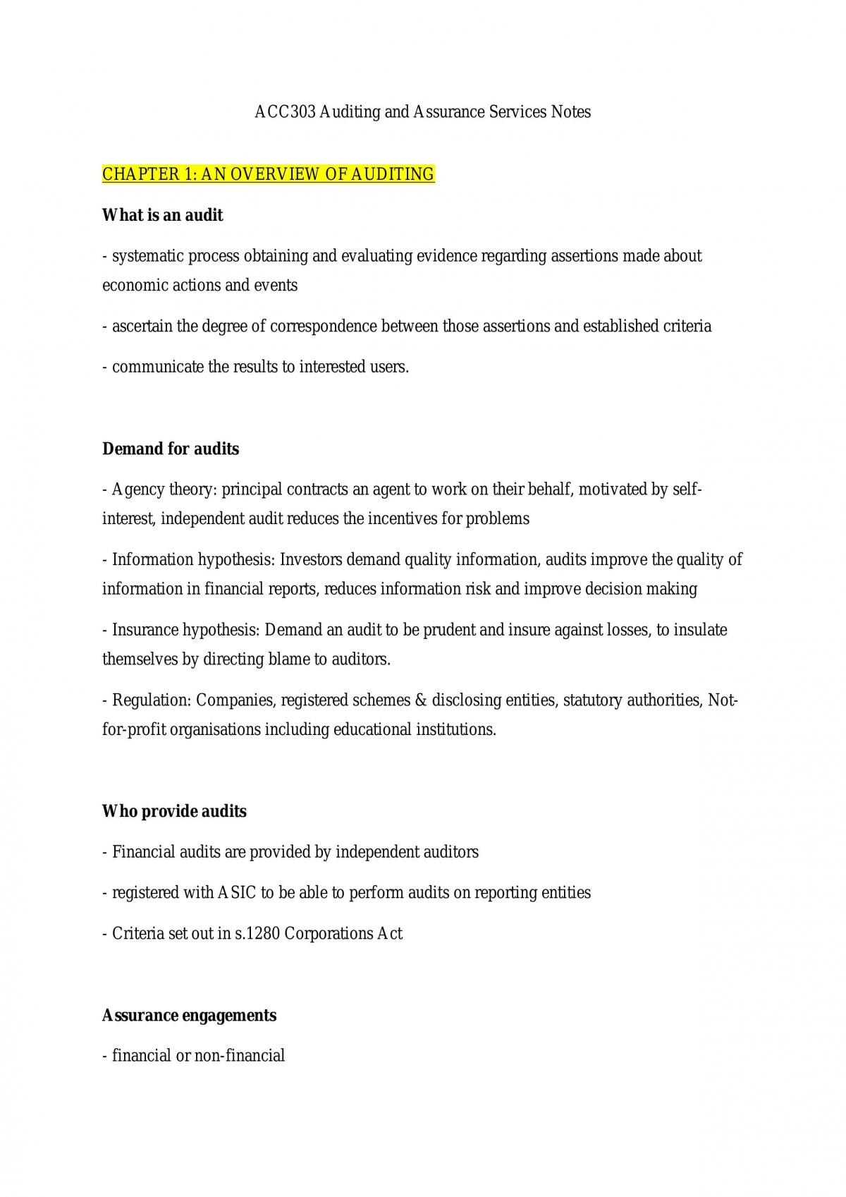 ACC303 Study Notes - Page 1