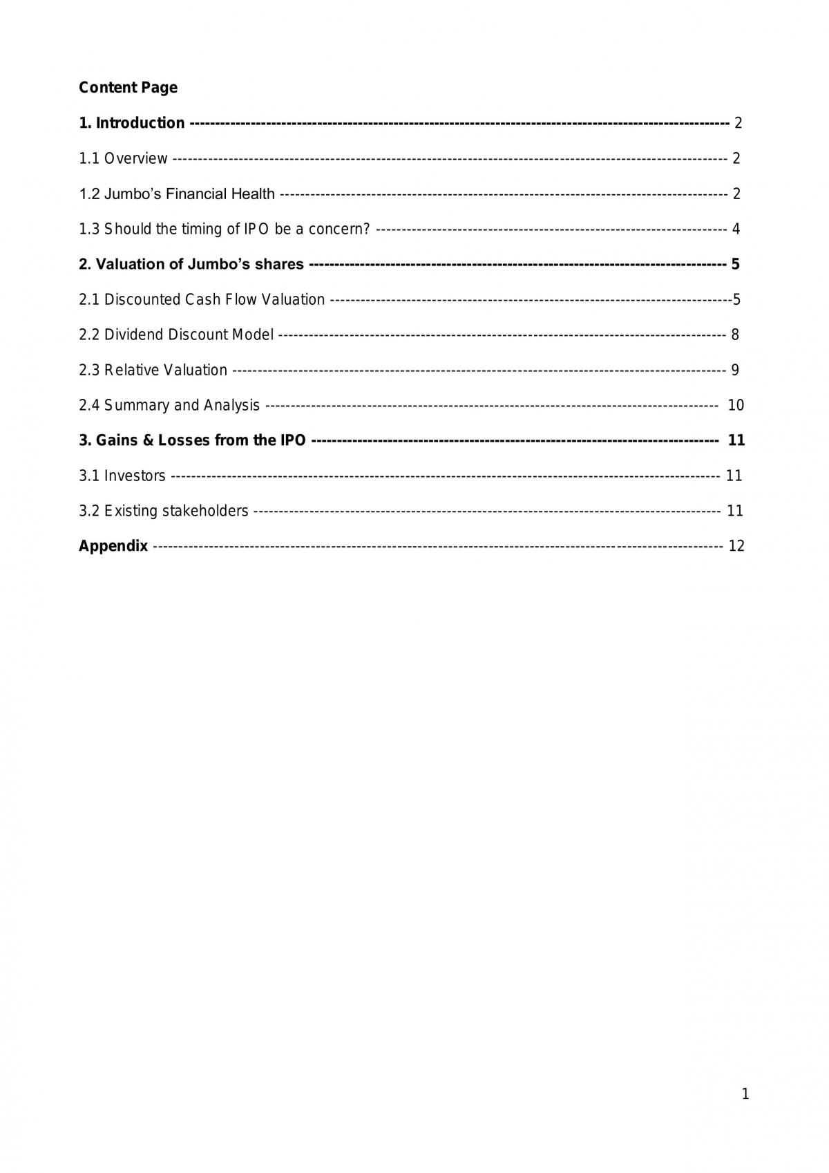 FIN3701 Case Report - Page 1