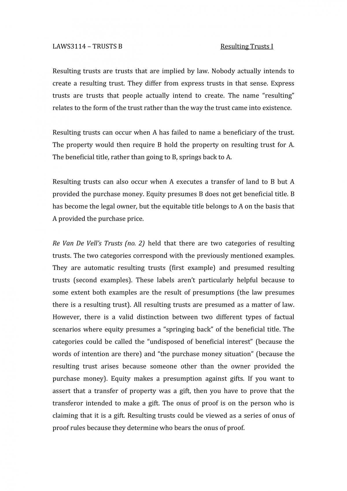 Trusts B Notes - Page 1