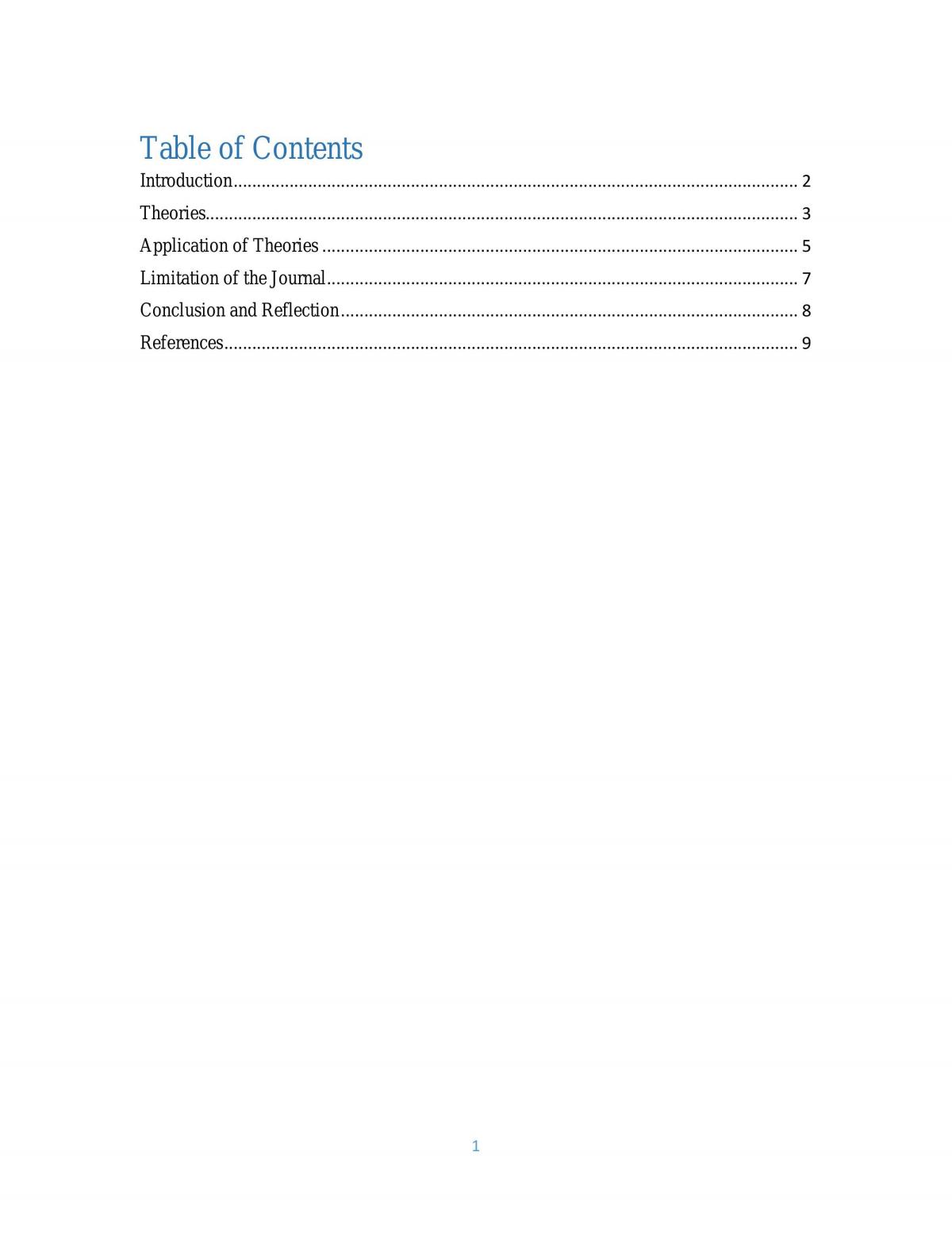 Organization Behaviour Assignment - Page 1