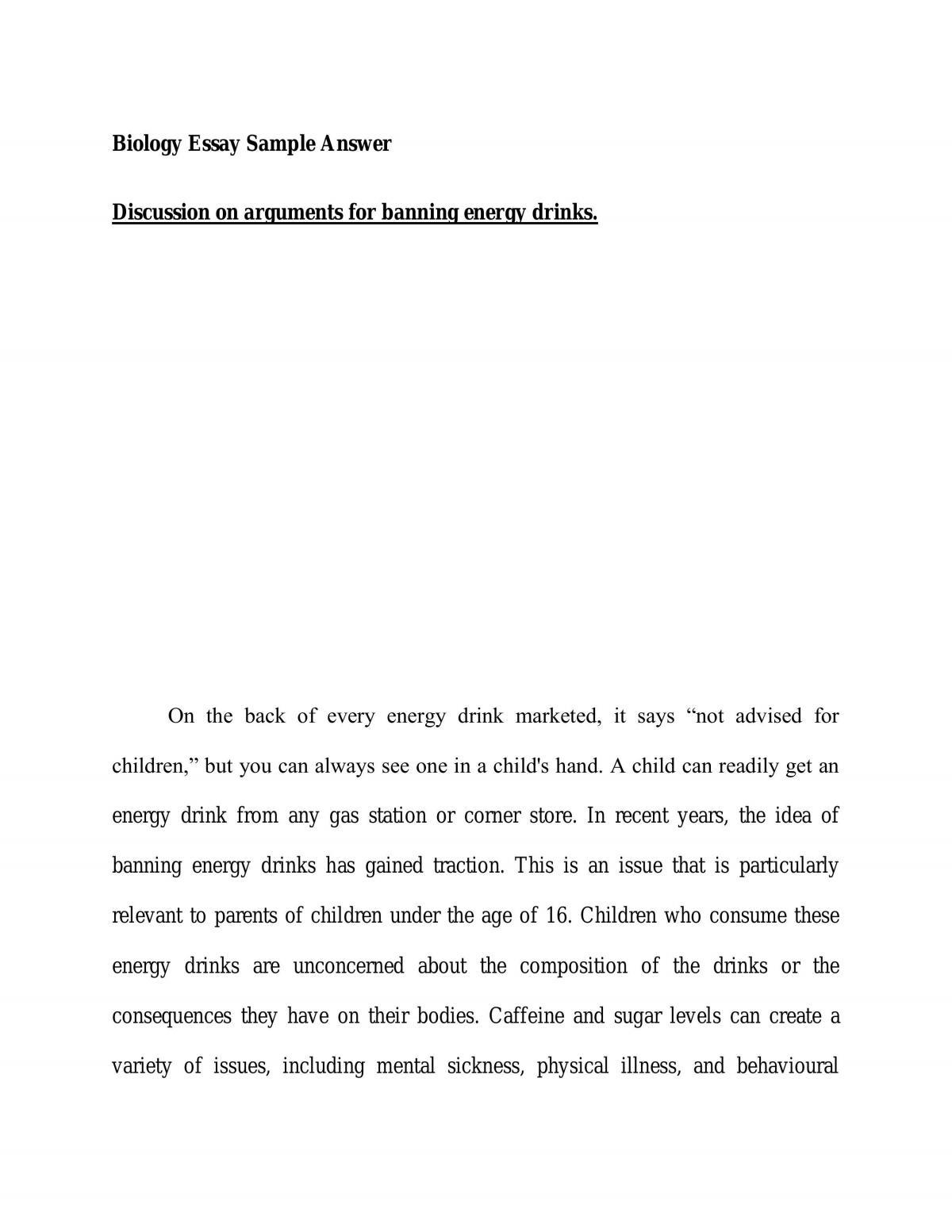 Banning Energy Drinks - Page 1