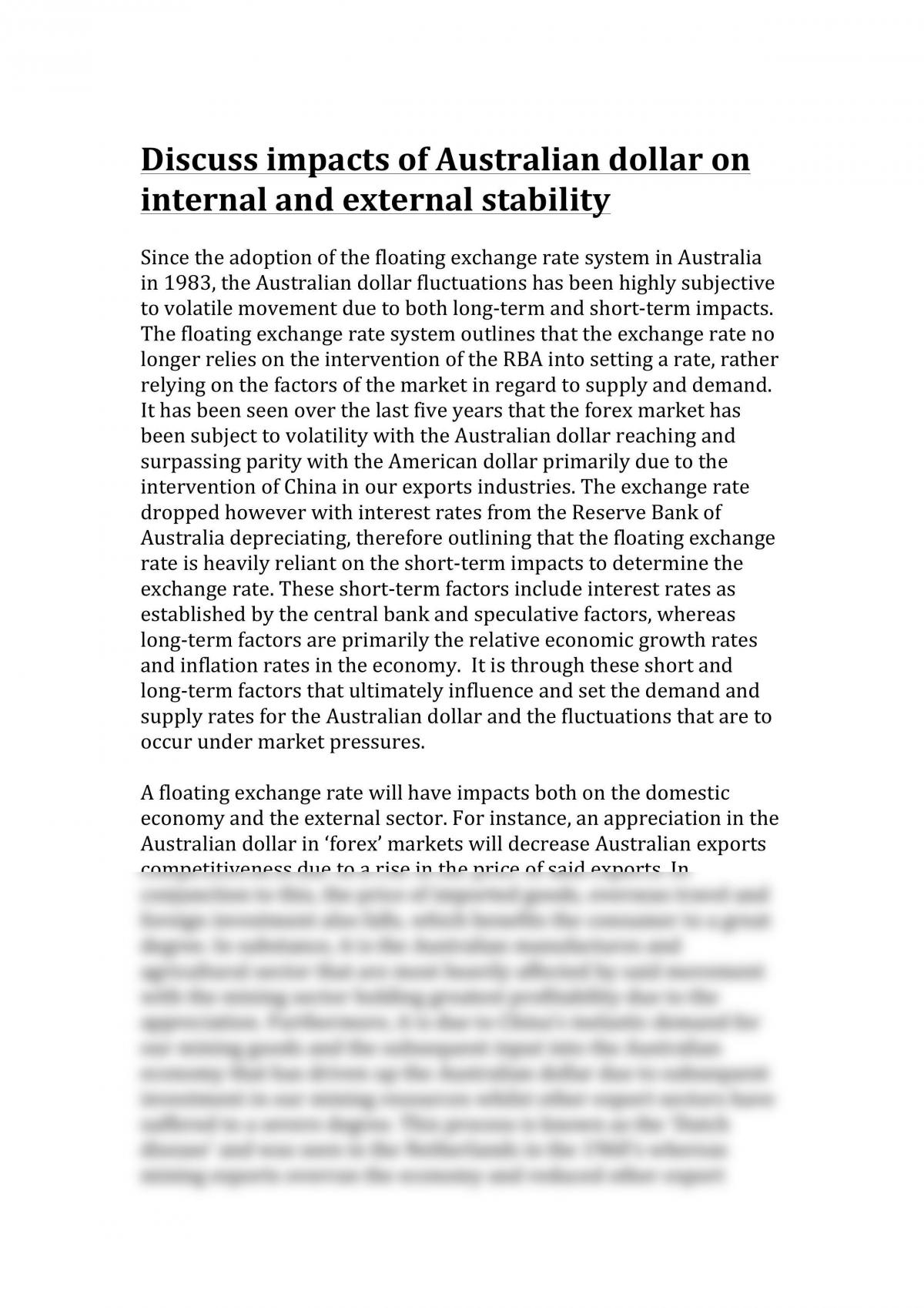 short essay on australia
