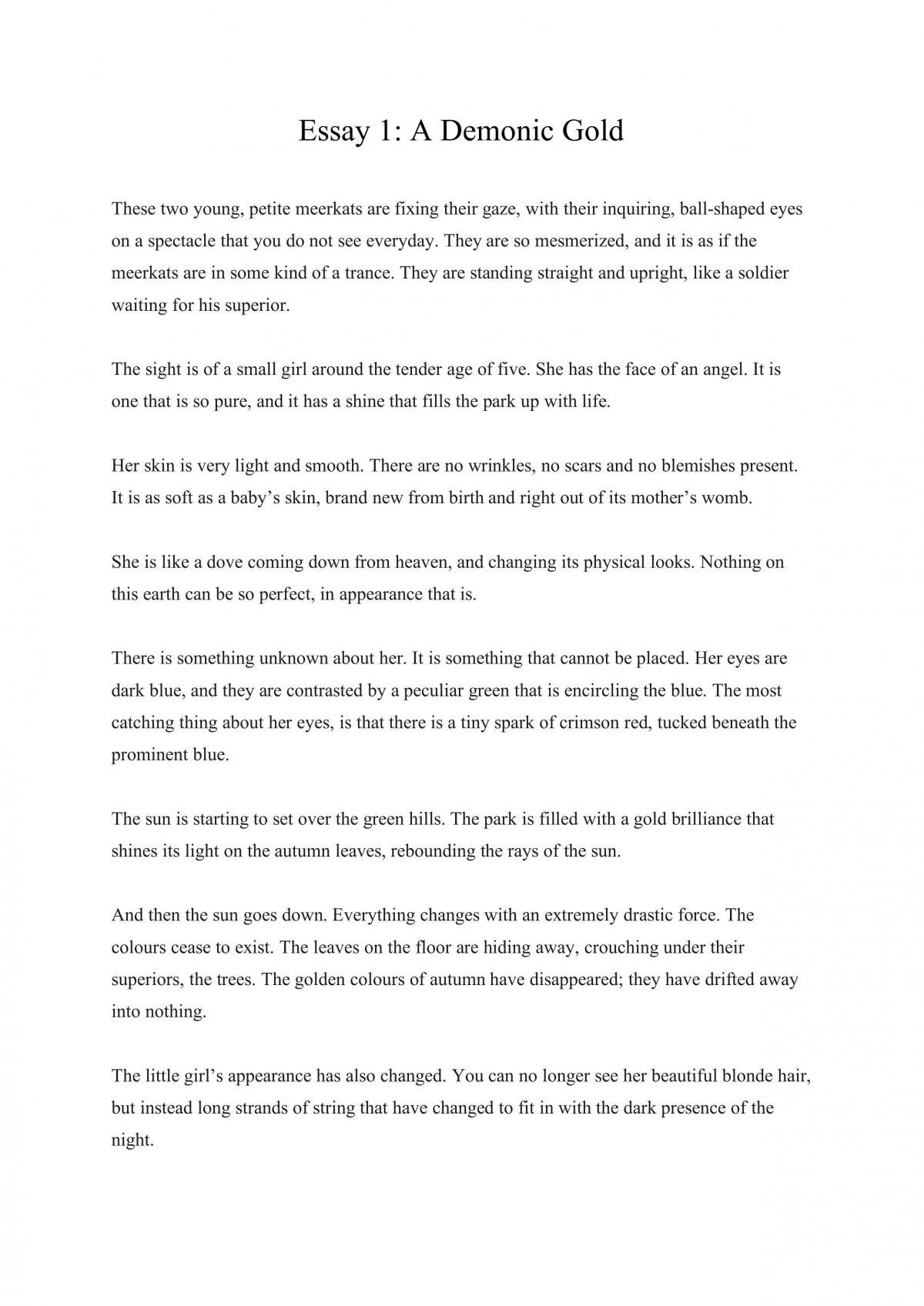 Depictive Essay - Page 1