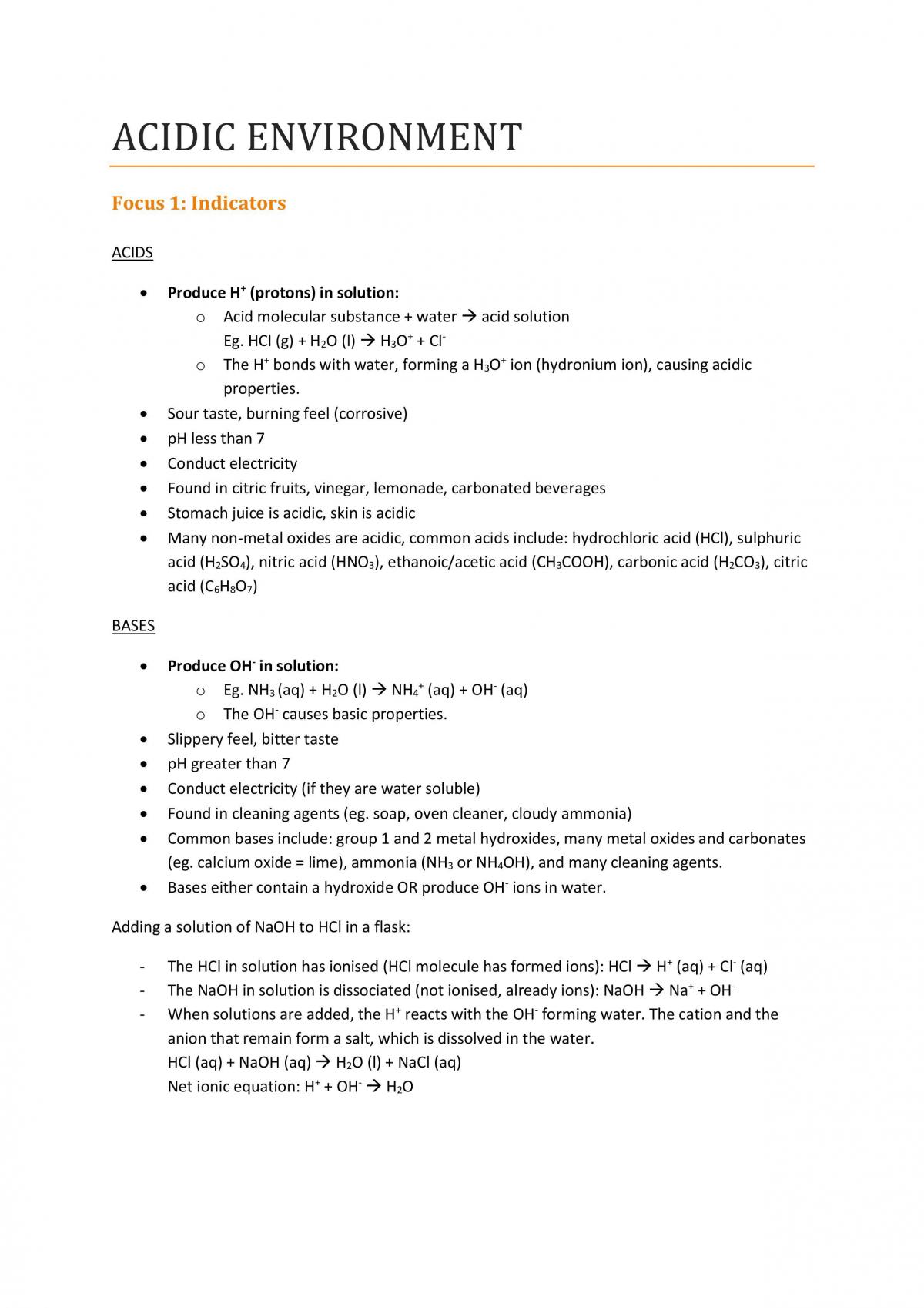 The Acidic Environment - Page 1