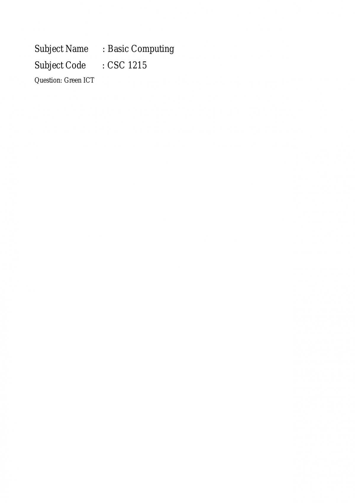 Green ICT - Page 1