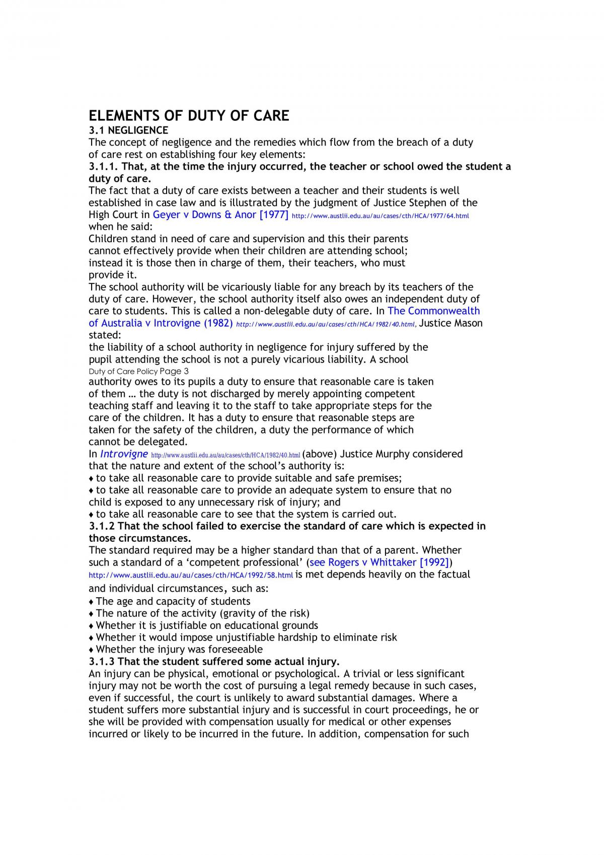 Powerpoint Slides For Duty Of Care - Page 1