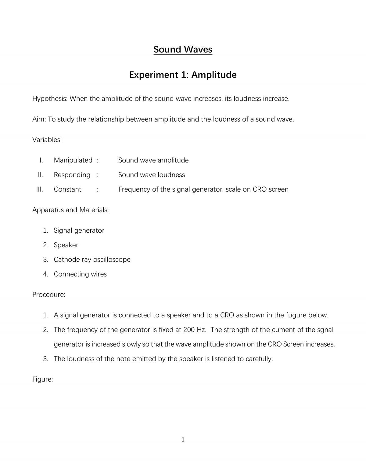 Sound wave - Physics Practical - Page 1