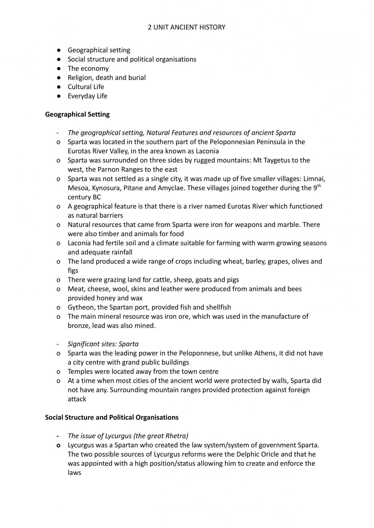 Sparta Notes - Page 1
