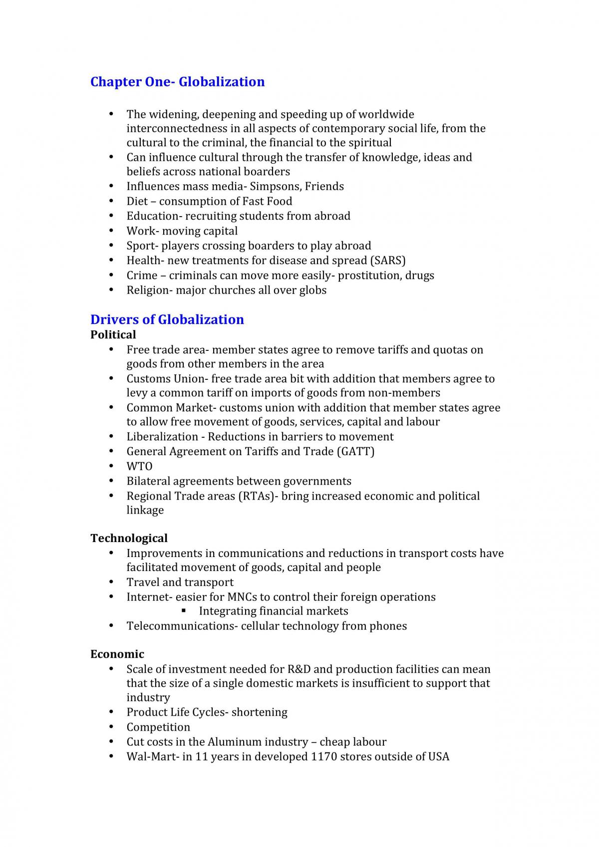 Business Futures Lecture and Study Notes - Page 1